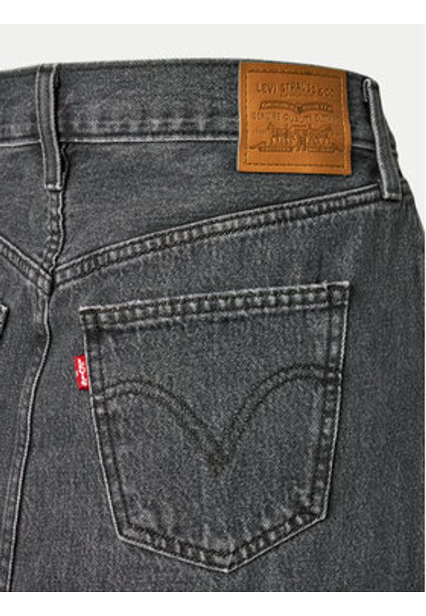 Levi's® Spódnica jeansowa A7512-0003 Czarny Regular Fit. Kolor: czarny. Materiał: bawełna