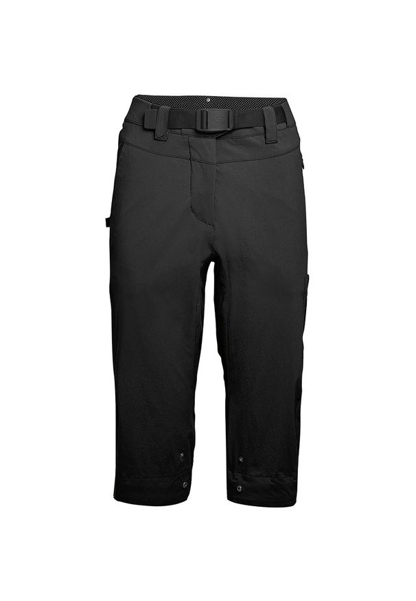 GONSO - Damskie spodnie 3/4 Gonso Ruth. Kolor: wielokolorowy, szary, czarny. Długość: długie