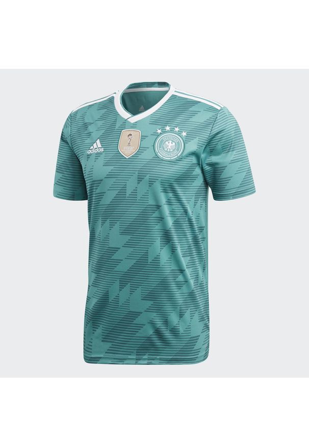 Adidas - Koszulka do piłki nożnej replika Niemcy 2018. Kolor: zielony. Materiał: materiał, poliester. Technologia: ClimaCool (Adidas)
