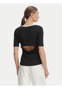 Calvin Klein Jeans T-Shirt LV047F247G Czarny Slim Fit. Kolor: czarny. Materiał: bawełna #3