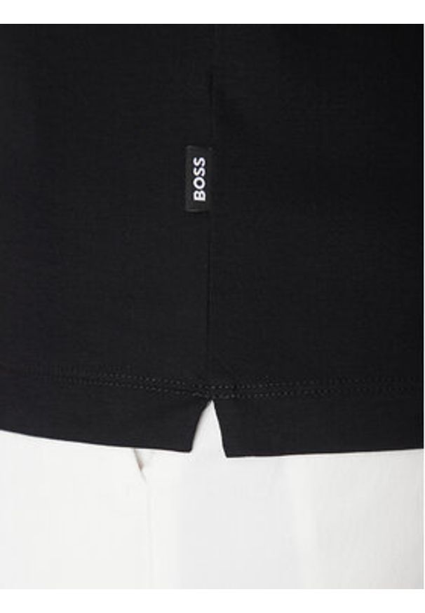 BOSS T-Shirt H-Tessler 17 50523931 Czarny Slim Fit. Kolor: czarny. Materiał: bawełna