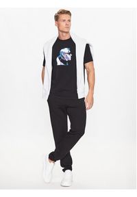 Karl Lagerfeld - KARL LAGERFELD T-Shirt 755404 533221 Czarny Regular Fit. Typ kołnierza: dekolt w karo. Kolor: czarny. Materiał: bawełna #5
