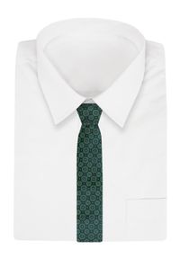Męski Krawat - Alties - Kolor Zielony, Grochy (Groszki). Kolor: zielony. Materiał: tkanina. Wzór: grochy. Styl: elegancki, wizytowy