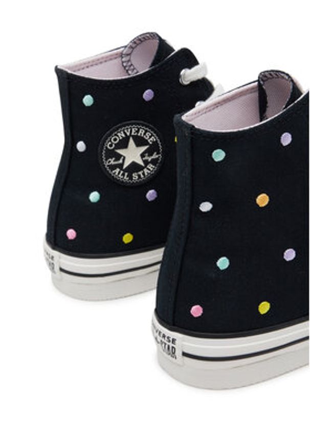 Converse Trampki Chuck Taylor All Star Lift Polka Dots Platform A12608C Czarny. Kolor: czarny. Materiał: materiał. Obcas: na platformie