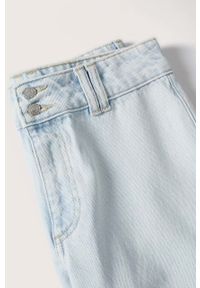 mango - Mango jeansy Culotte damskie medium waist. Kolor: niebieski #6