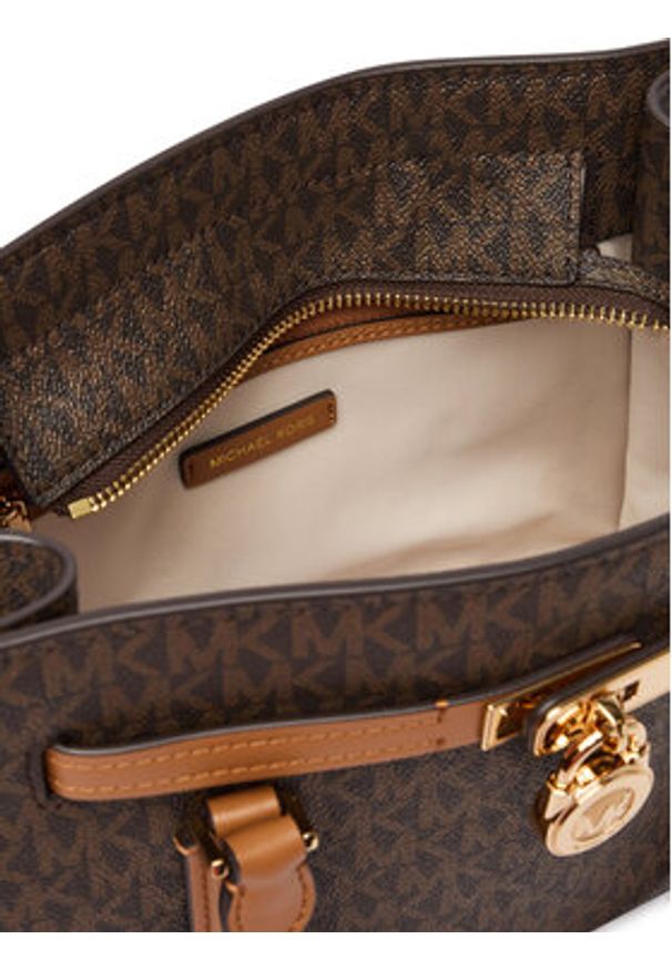 MICHAEL Michael Kors Torebka Hamilton Moderne 30T6GNXS1B Brązowy ciemny. Kolor: brązowy. Materiał: skórzane