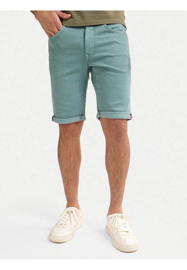 Petrol Industries Szorty jeansowe M-ROS-SHO005 Błękitny Slim Fit. Kolor: niebieski. Materiał: bawełna
