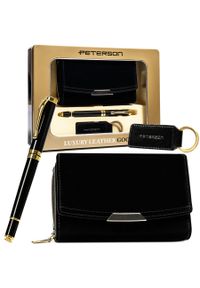 Zestaw prezentowy Peterson PTN ZDE czarny. Kolor: czarny. Materiał: skóra ekologiczna #1