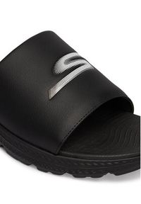 skechers - Skechers Klapki 229269/BLK Czarny. Kolor: czarny. Materiał: skóra #3