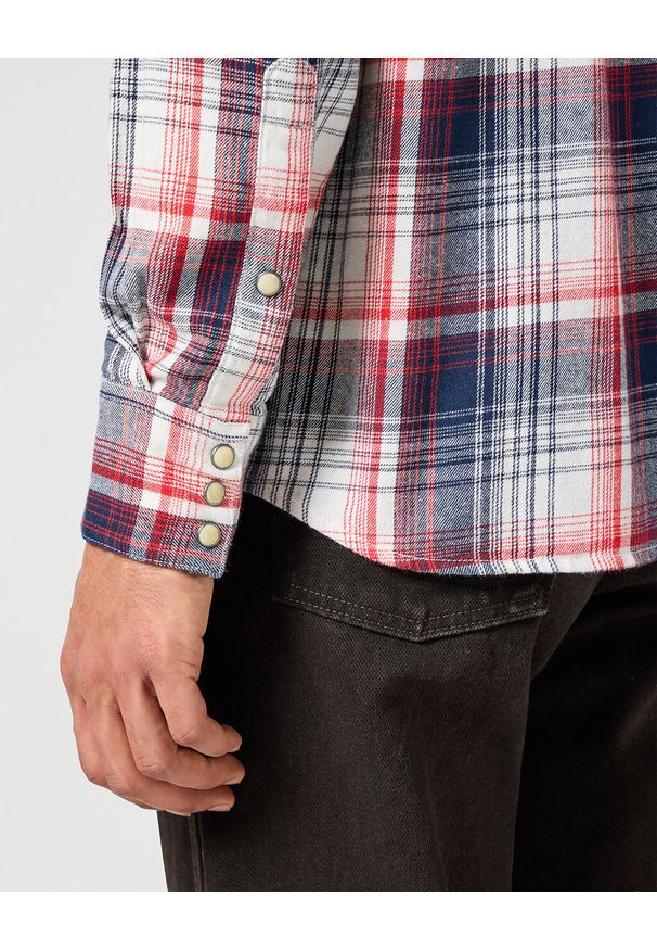 Wrangler - WRANGLER MĘSKA KOSZULA WESTERN SHIRT RED BLUE 112357243 W5B4017570