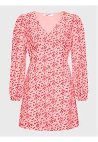 Glamorous Sukienka codzienna TM0157A Różowy Regular Fit. Okazja: na co dzień. Kolor: różowy. Materiał: syntetyk. Typ sukienki: proste. Styl: casual