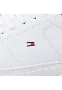 TOMMY HILFIGER - Tommy Hilfiger Sneakersy Essential Leather Detail Vulc FM0FM04047 Biały. Kolor: biały. Materiał: skóra #7