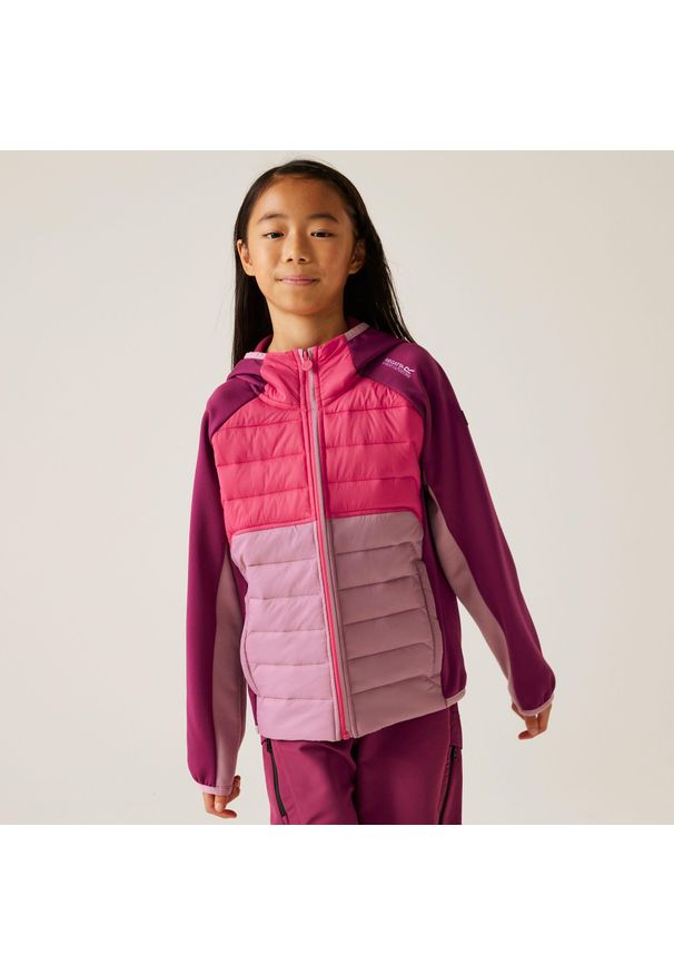 Regatta - Kurtka turystyczna hybrydowa dziecięca Kielder IX. Kolor: fioletowy
