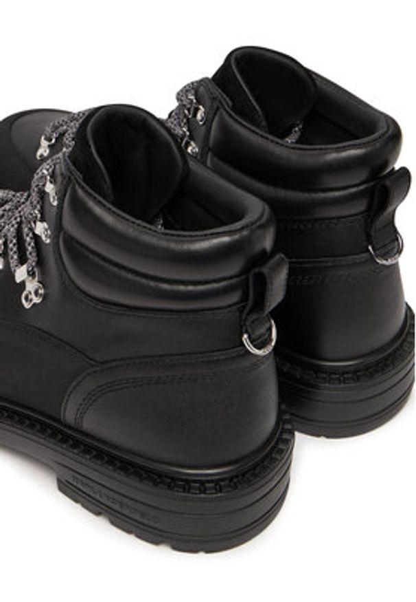 Karl Lagerfeld - KARL LAGERFELD Trapery Miles KL10245 Czarny. Kolor: czarny. Materiał: skóra