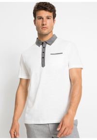 bonprix - Shirt polo. Typ kołnierza: polo. Kolor: biały #1