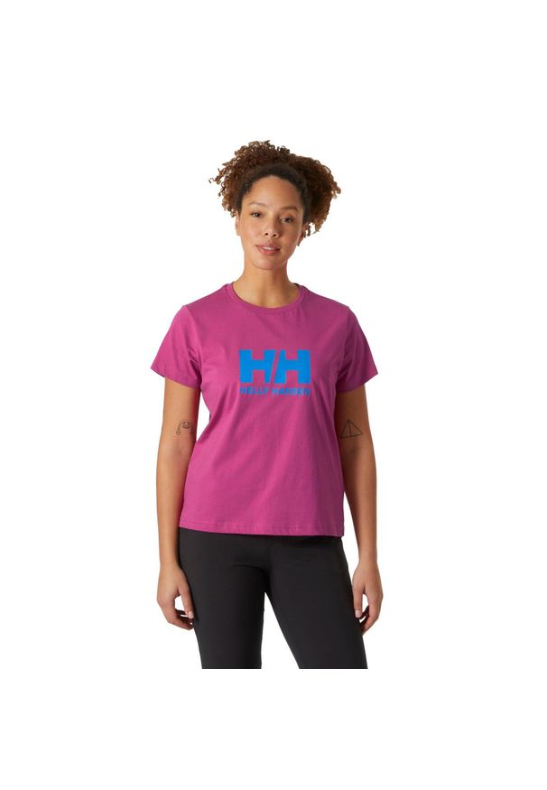 Koszulka damska Helly Hansen Logo 2.0 magenta 2.0. Kolor: różowy. Sport: turystyka piesza