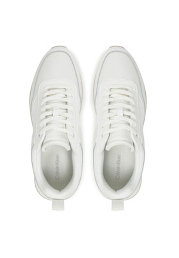 Calvin Klein Sneakersy Low Prof Runn Laceup Tape HM0HM01897 Biały. Kolor: biały. Materiał: skóra