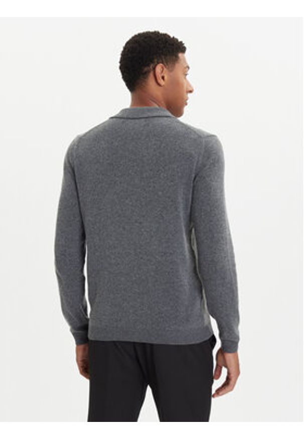 Marc O'Polo Sweter 529 5144 60150 Szary Regular Fit. Typ kołnierza: polo. Kolor: szary. Materiał: bawełna