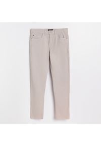 Reserved - Bawełniane spodnie slim fit - Jasny szary. Kolor: szary. Materiał: bawełna #1