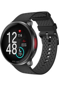 POLAR - Zegarek sportowy Polar Smartwatch męski Polar 725882064437 czarny pasek. Rodzaj zegarka: smartwatch. Kolor: czarny. Materiał: polar. Styl: sportowy