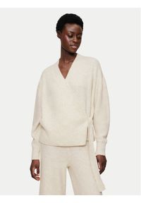 Triumph Kardigan Amourette Cozy 10225069 Écru Relaxed Fit. Materiał: syntetyk