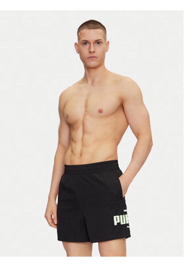 Puma Szorty sportowe Ess Logo Lab 684672 Czarny Regular Fit. Kolor: czarny. Materiał: syntetyk. Styl: sportowy, wakacyjny