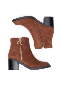 Clara Barson Botki LS5276-02A Brązowy. Kolor: brązowy. Materiał: materiał #4