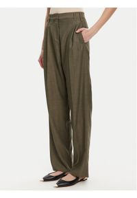 Marella Spodnie materiałowe Hull 2523136161 Khaki Loose Fit. Kolor: brązowy. Materiał: syntetyk