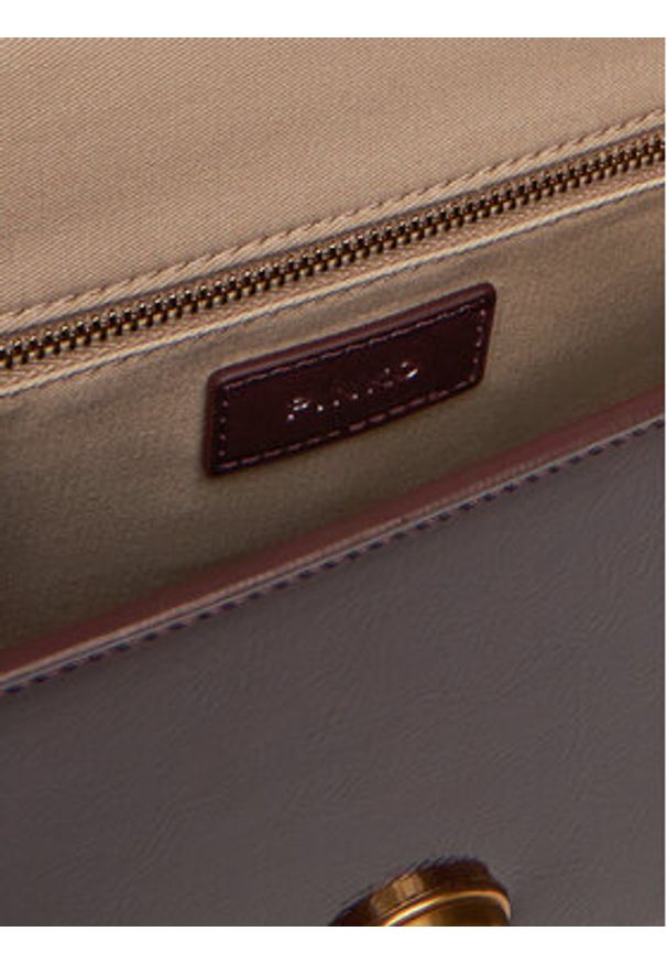 Pinko - PINKO Torebka Love One Top Handle Mini Light PE 25 PLTT 100071 A1UV Bordowy. Kolor: czerwony. Materiał: skórzane