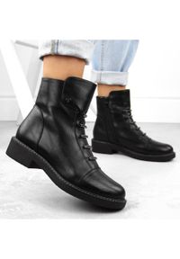 Botki damskie ocieplane czarne Jezzi ASA252-5. Kolor: czarny. Materiał: futro, skóra ekologiczna #8