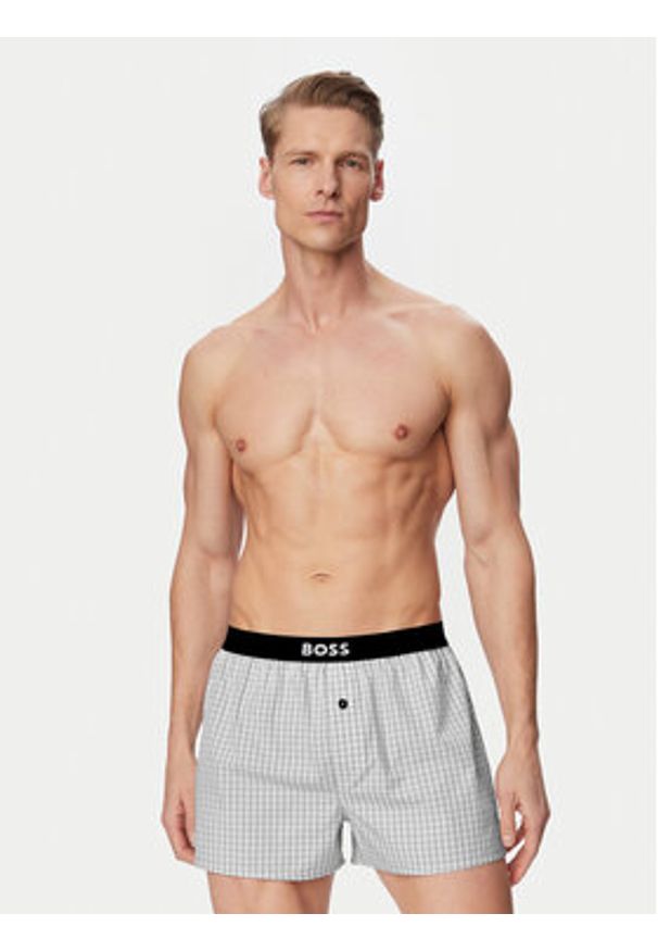 BOSS Komplet bokserek 50535781 Szary. Kolor: szary. Materiał: bawełna