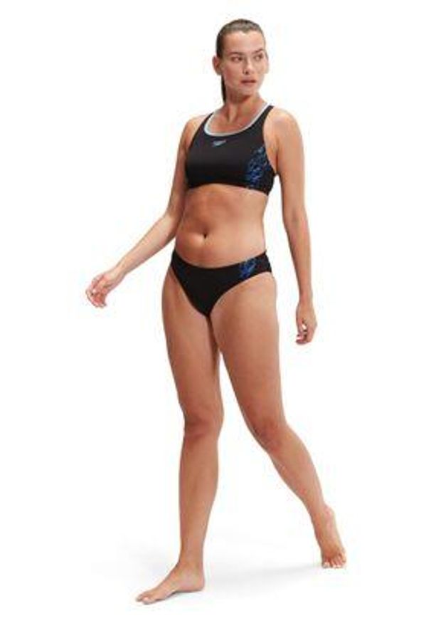 Strój kąpielowy dwuczęściowy damski Speedo Placement 2 Piece. Kolor: czarny, niebieski, wielokolorowy