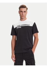 Karl Lagerfeld Jeans T-Shirt A3M17004 Czarny Regular Fit. Kolor: czarny. Materiał: bawełna #1
