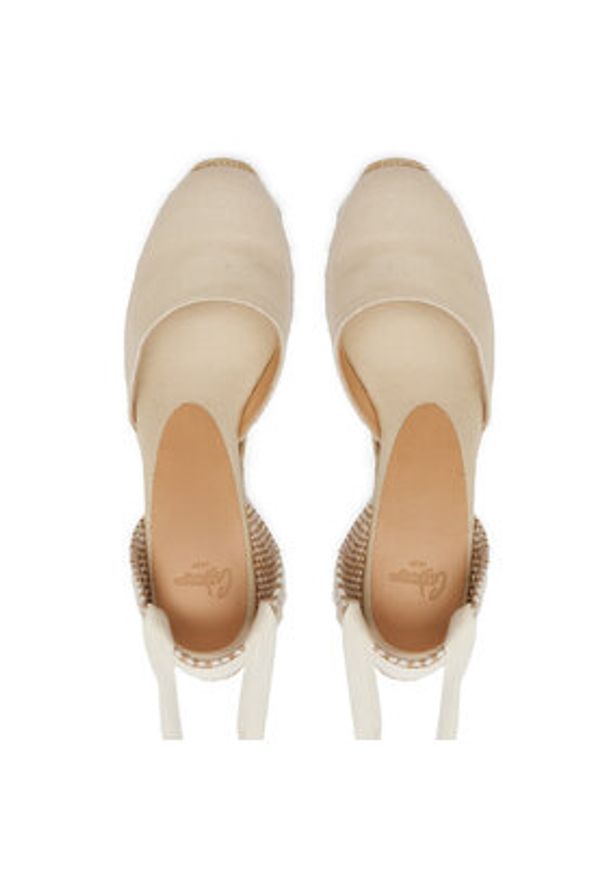 Castañer Espadryle Carina/6/001 020964 Biały. Kolor: biały. Materiał: materiał