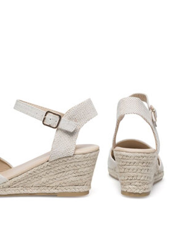 Jenny Fairy Espadryle WYL2610-2 Beżowy. Kolor: beżowy. Materiał: materiał