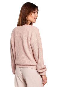 Polskie swetry - Swobodny sweter kardigan na guziki. Materiał: jeans, akryl. Styl: elegancki #3