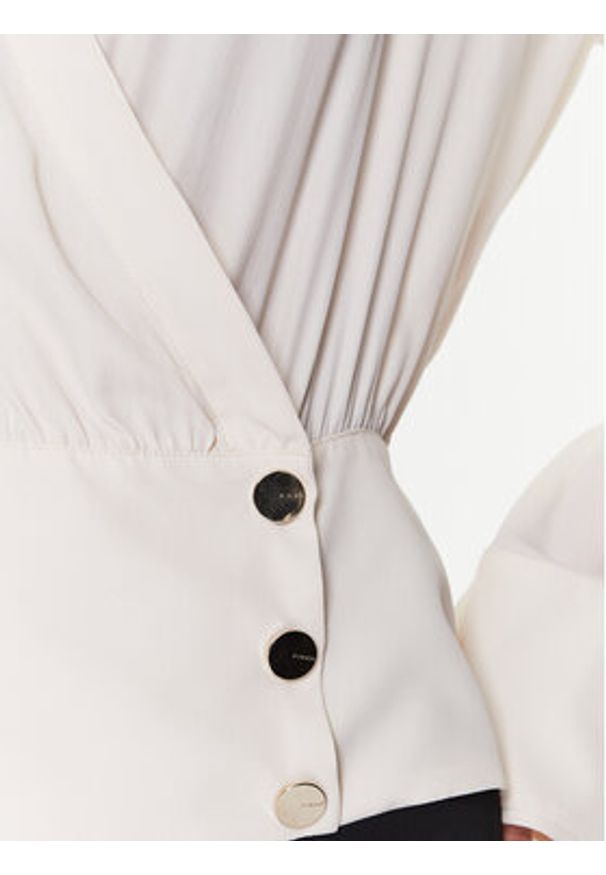 Pinko Bluzka Bravo 101141 8889 Écru Regular Fit. Materiał: wiskoza
