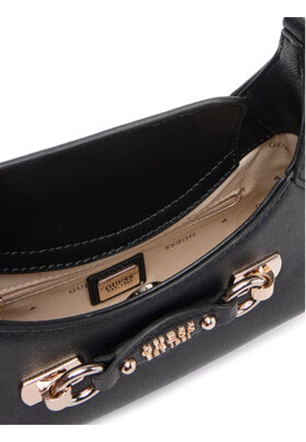 Guess Torebka Mimina Mini HWBG80 15720 Czarny. Kolor: czarny. Materiał: skórzane