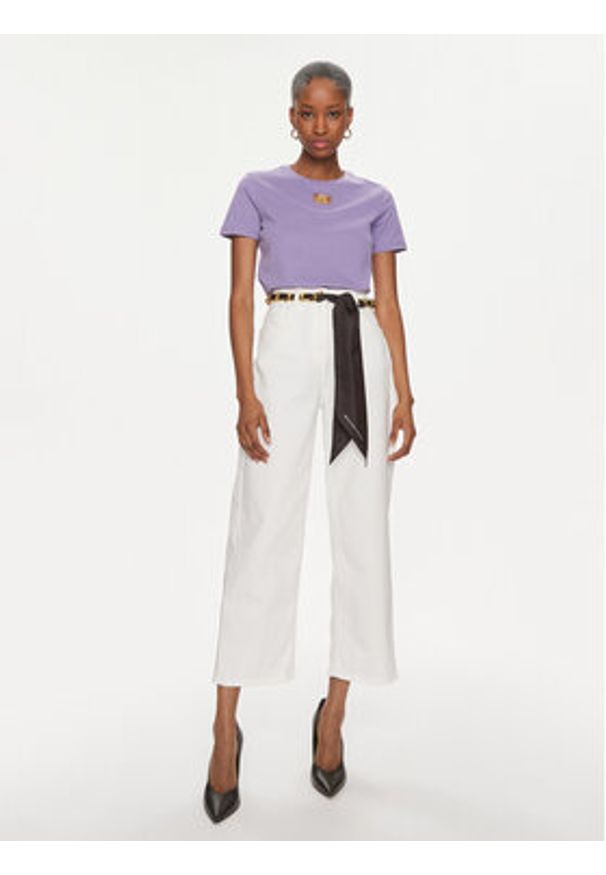 Elisabetta Franchi Jeansy PJ-42D-41E2-003693 Biały Relaxed Fit. Kolor: biały