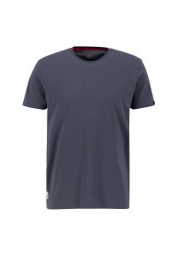 Koszulka Alpha Industries USN Blood Chit T 2 136503136 - granatowa. Kolor: niebieski. Materiał: bawełna. Długość rękawa: krótki rękaw. Długość: krótkie. Wzór: aplikacja, nadruk
