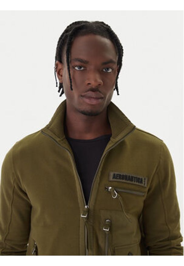 Aeronautica Militare Bluza 252FE2069UF00668 Zielony Regular Fit. Kolor: zielony. Materiał: bawełna