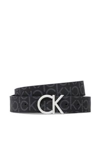 Calvin Klein Pasek Damski Ck Mono Belt 3Cm K60K606446 Czarny. Kolor: czarny. Materiał: skóra