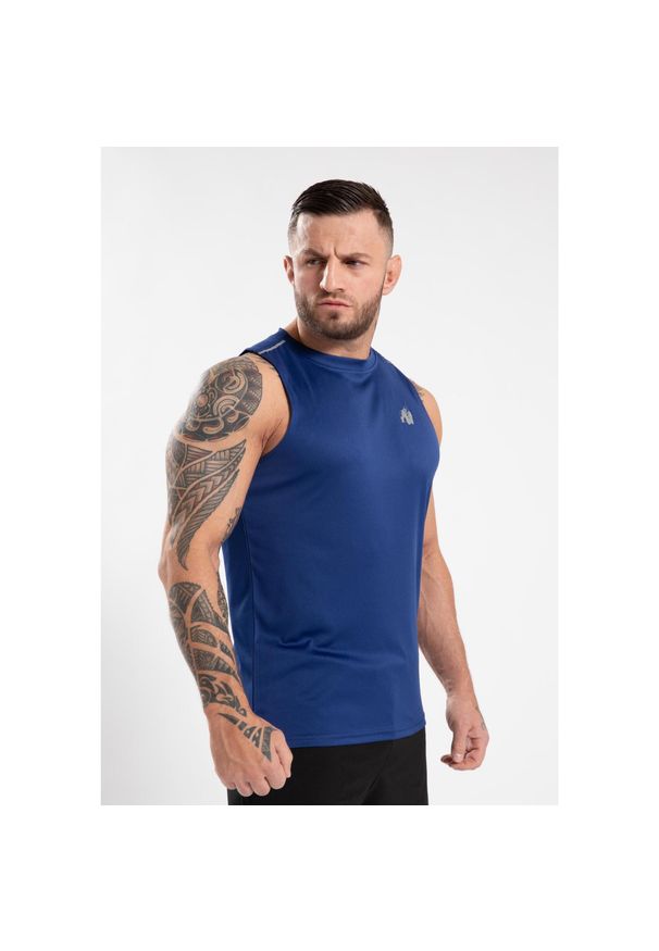 GORILLA WEAR - Easton Top bez rękawów - Niebieski. Kolor: niebieski. Długość rękawa: bez rękawów. Styl: sportowy