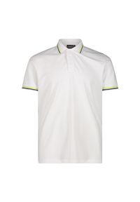 Koszulka polo męska CMP. Typ kołnierza: polo. Kolor: biały. Styl: sportowy