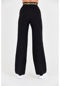 Just Cavalli - JUST CAVALLI Czarne damskie spodnie HW, Rozmiar 38. Kolor: czarny