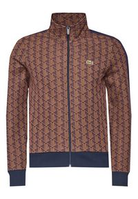 Lacoste Bluza SH1368 Brązowy Regular Fit. Kolor: brązowy. Materiał: bawełna #8