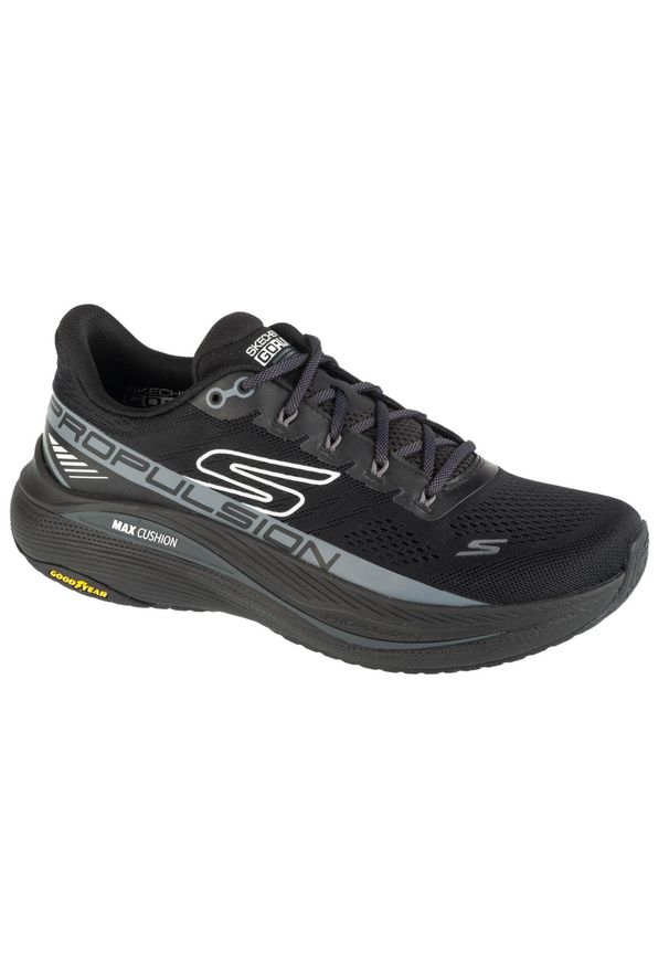 skechers - Buty do biegania męskie, Max Cushioning Propulsion. Kolor: czarny. Materiał: syntetyk, materiał. Model: Skechers Sport. Sport: turystyka piesza
