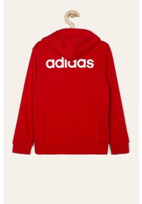 Adidas - adidas - Bluza dziecięca 110-176 cm. Okazja: na co dzień. Typ kołnierza: kaptur. Kolor: czerwony. Materiał: bawełna, poliester, dzianina. Wzór: nadruk. Styl: casual #3