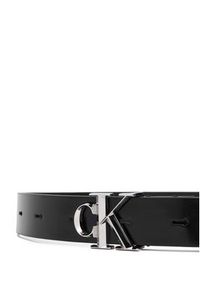 Calvin Klein Pasek Damski Facet Ck Buckle Shiny Strap 25Mm LV04F7080G Czarny. Kolor: czarny. Materiał: skóra #3