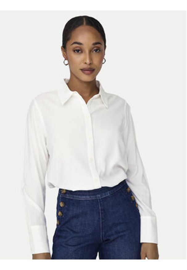 only - ONLY Koszula Berit 15320243 Biały Regular Fit. Kolor: biały. Materiał: wiskoza